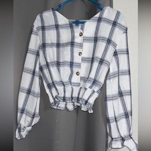 Plaid fun blouse
